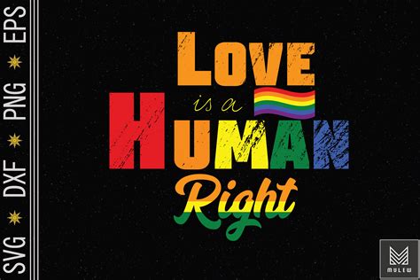 Love Is A Human Right Gay Pride LGBT Graphic By Mulew Creative Fabrica