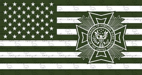 American Flag With VFW Logo Digital Files Svg AI Png - Etsy