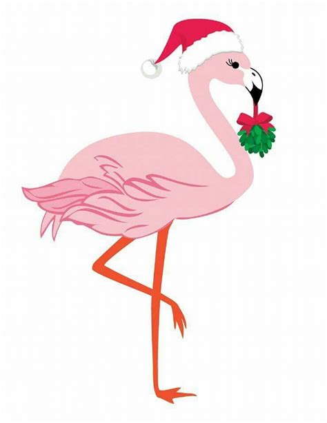 Christmas Flamingo For Pam Flamingo Christmas Kitsch Christmas Christmas Paintings