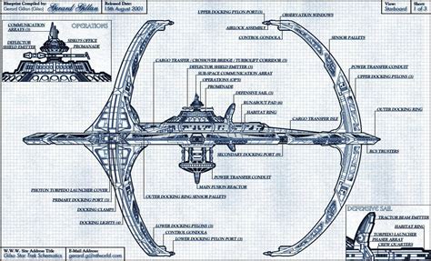 Terok Nor blueprint. Compiled by - Gerard Gillan (Gilso) Star Trek Ds9 ...