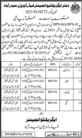 Irrigation Department Feeder Division Hyderabad Jobs 2023 2024 Job