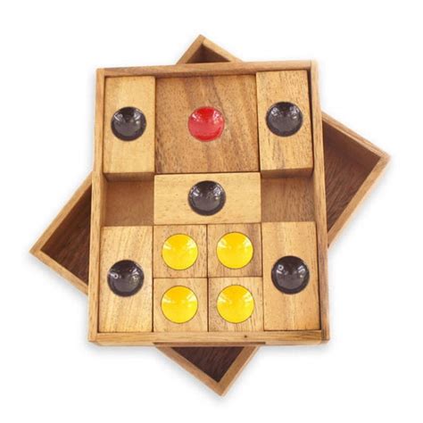 Wooden Toy Wooden Klotski Sliding Block Puzzle Brain Teaser The Organic Natural Puzzle Game