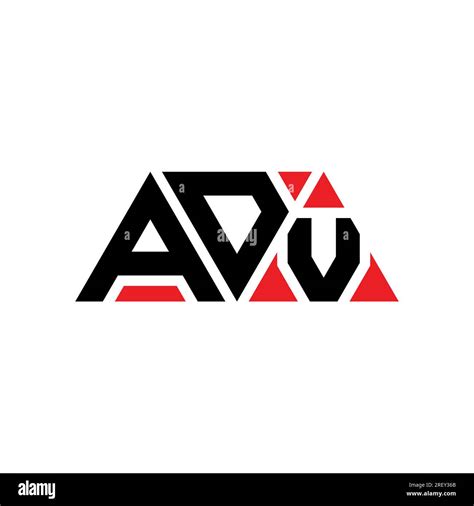 ADV triangle letter logo design with triangle shape. ADV triangle logo ...