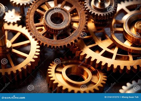 Gear Wheels and Cogs, Mechanism Engineering Parts Concept Stock ... 