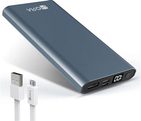 Hora Power Bank Mah Ultra Slim De Bateria Portatil Con Puertos