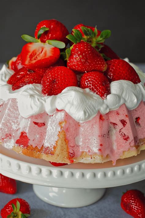 Delicious Strawberry Jello Angel Food Cake Dessert Recipe Step By Step