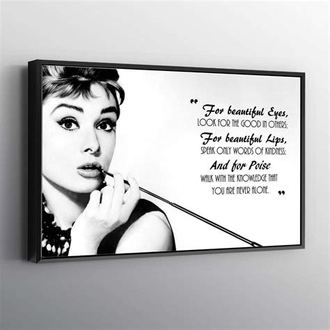 Audrey Hepburn Breakfast At Tiffanys Quotes Print Wall Art Canvas