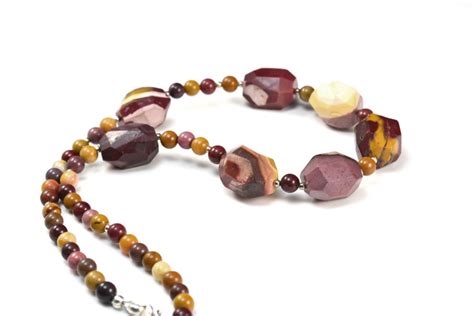 Mookaite Jewelry Mookaite Necklace Nugget Necklace Jasper Etsy