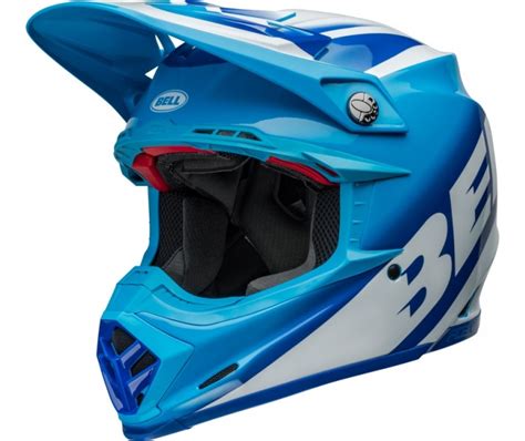 Casco Bell Moto 9s Flex Rail Azul Blanco Brillo 800795800 Fabregues Motos