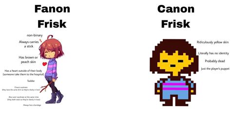 Canon Frisk Vs Fanon Frisk Undertale Amino