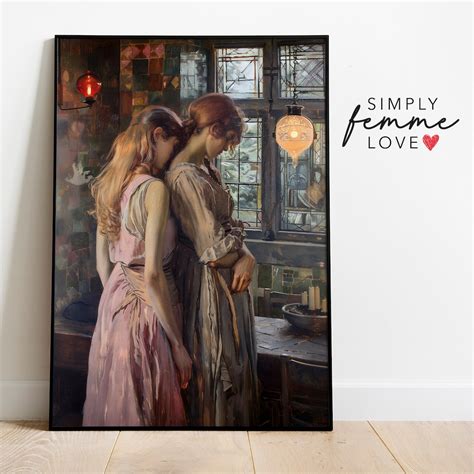 Vintage Lesbian Art Sapphic Wall Art Lesbian Pride Lesbian Gift Lesbian Poster Queer Art