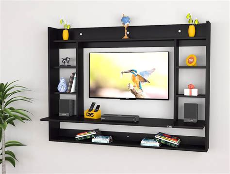 Bluewud Primax Grande Engineered Wood Tv Wall Unit Set Top Box Stand