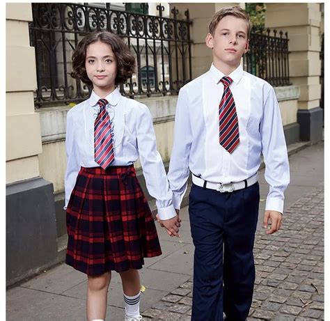 Uniforme Escolar De Algodón De Alta Calidad Para Niños Y Niñas Conjunto