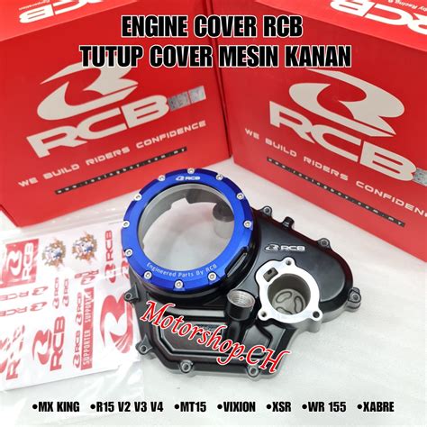 Jual ENGINE COVER RCB TUTUP BLOCK MESIN KANAN TRANSPARAN MX KING R15 V3