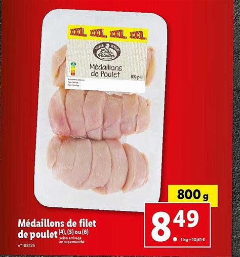 Promo Médaillons De Filet De Poulet chez Lidl iCatalogue fr