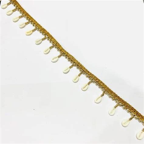 Golden Cowrie Polyester Lace For Garments Width Inch At Rs