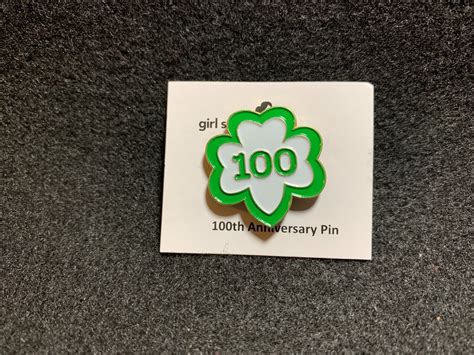 2012 Girl Scouts 100th Anniversary Pin New Unused With Original Card