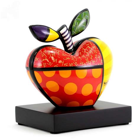 Figura Manzana Grande 14x17 Cm Romero Britto GOEBEL