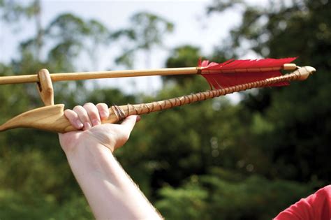 Close Up Of An Atlatl Bows Arrows And Quivers Pinterest Survival