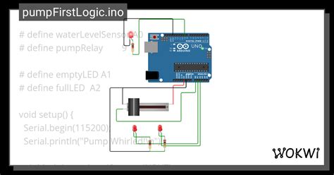 PumpFirstLogic Ino Wokwi ESP32 STM32 Arduino Simulator