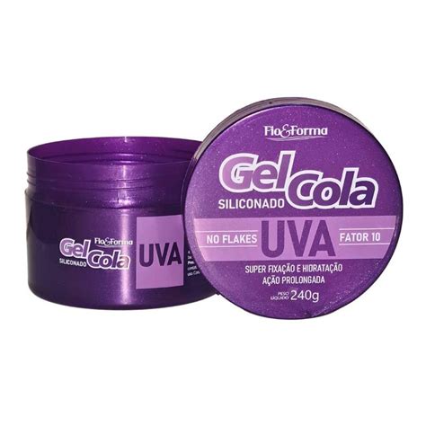 Gel De Cabelo Feminino - Gel de Cabelo Super Fixação Cola Uva Fio e Forma 240g. - Lizan ...