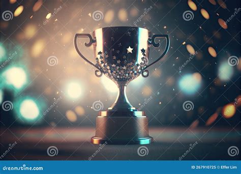 Ai Generated Trophy With Selective Focus Stock Illustration