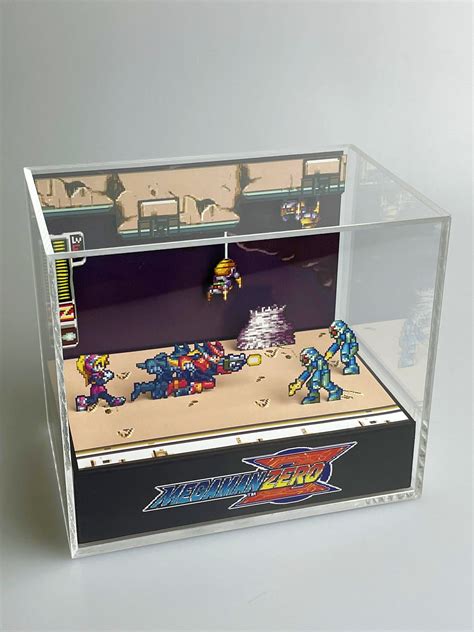 Megaman Zero D Diorama D Retro Gaming Cube Diorama Etsy Retro