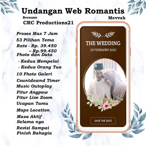 Jual Undangan Digital Website Pernikahan Murah Undangan Web Tema