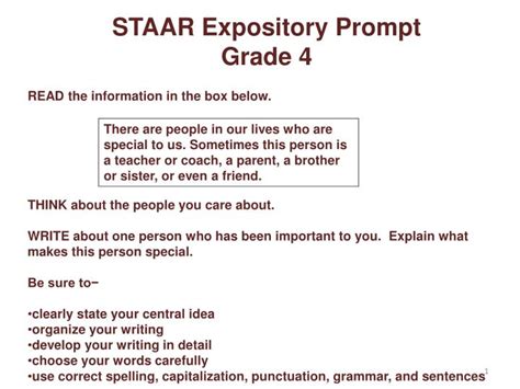 Ppt Staar Expository Prompt Grade 4 Powerpoint Presentation Free