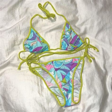 Vintage Emilio Pucci Bikini Only Own Twice Looks Depop