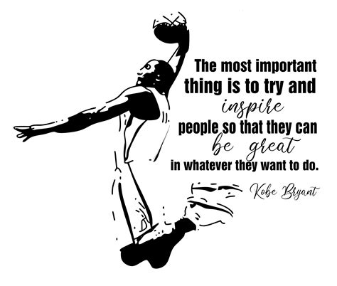 Kobe Bryant Wall Art Quote Decal 17" x 20" | The Most Important Thing