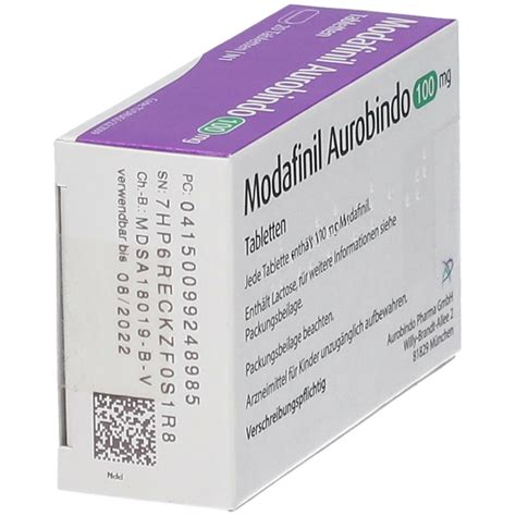 Modafinil Aurobindo 100 Mg 20 St Mit Dem E Rezept Kaufen Shop Apotheke