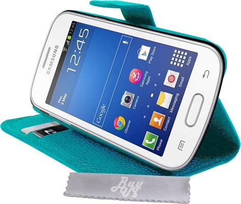 Buyus Etui Housse Luxe Turquoise Stand Et Portefeuille Samsung Galaxy