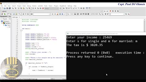 How To Create A Tax Calculator In C Programming Language With Console Application Youtube