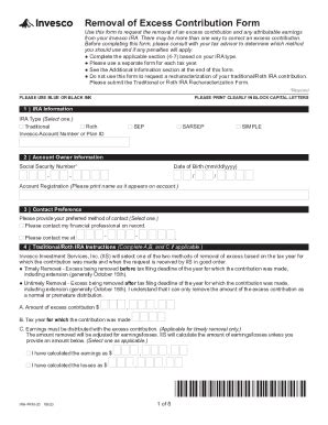 Fillable Online Ira Return Of Excess Contribution Request Forms Fax