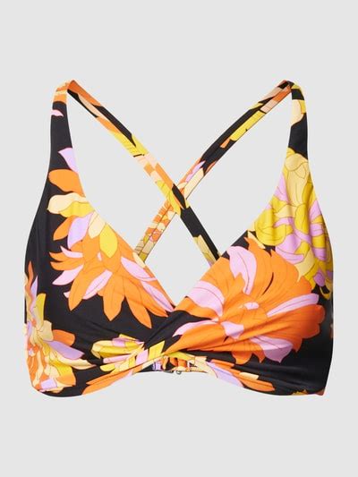 Seafolly Bikini Oberteil Mit Floralem Allover Muster Black Online Kaufen