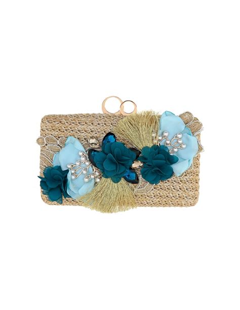 Clutch Aguamarina Personalizado Elma Clutches De Flores Flormoda