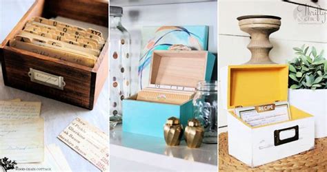 15 Simple DIY Recipe Box Ideas | Wooden Recipe Box