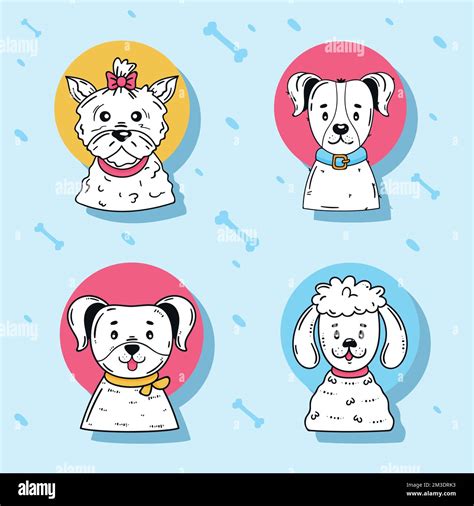 group of white dogs characters Stock Vector Image & Art - Alamy