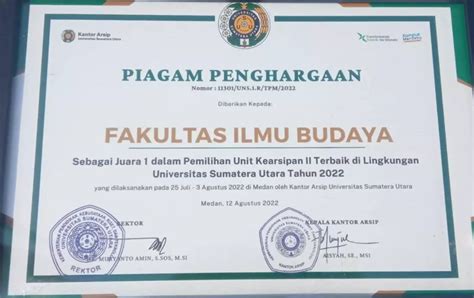 Akreditasi Dan Prestasi Fakultas Ilmu Budaya Universitas Sumatera Utara