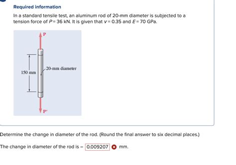 Solved Required Information In A Standard Tensile Test An Chegg