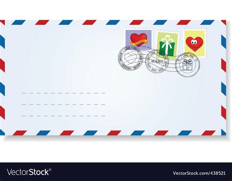 Envelope with stamps Royalty Free Vector Image