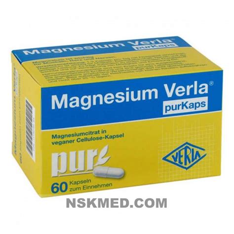 Магнезиум верла (MAGNESIUM VERLA) purKaps vegane Kapseln z.Einnehmen 60 ...
