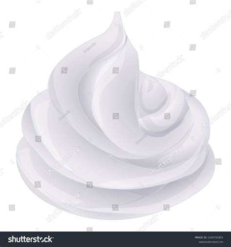 Meringue Cream Icon Cartoon Vector Cake Foam Royalty Free Stock