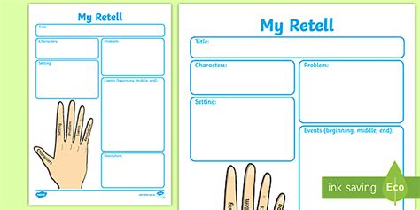 Qld 5 Finger Retell Worksheet Teacher Made Twinkl