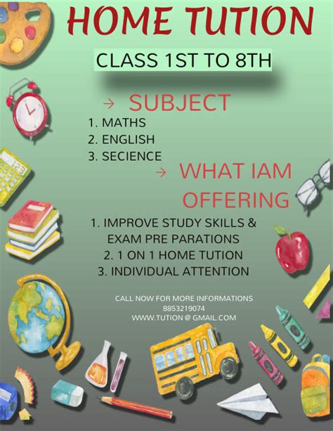 Copy Of Tuition Class Templete Postermywall