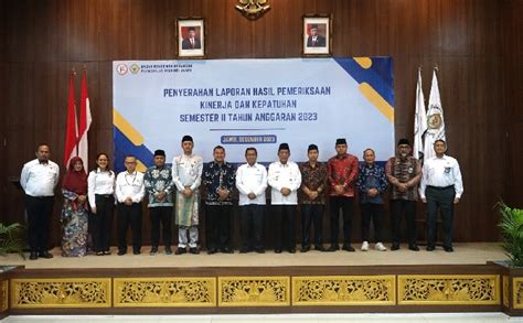 Bpk Perwakilan Provinsi Jambi Serahkan Lhp Kinerja Dan Kepatuhan