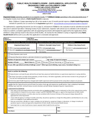 Fillable Online Notice Of Intent Form La County Public Health Fax