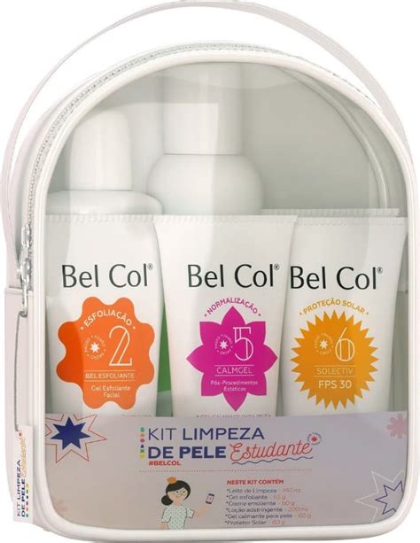 Kit Limpeza De Pele Estudantes Bel Col PRO 6 Itens