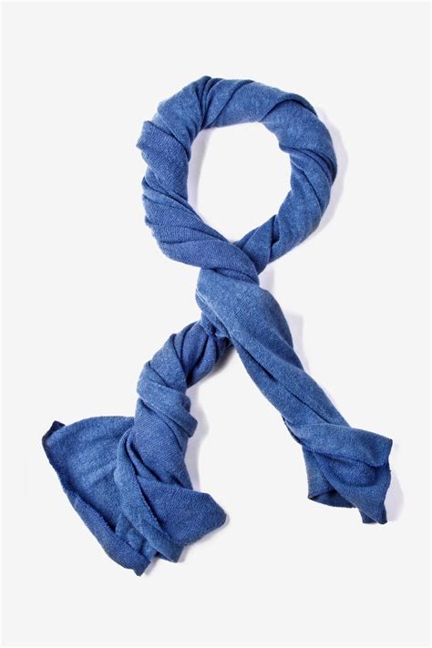 Mens Blue Heathered Scarf | Knit Scarves for Men | Scarves.com